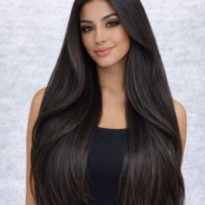 Extensii keratina Jet Black 1 mix 70cm - 100 suvite