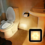 Senzor inteligent de mișcare cu 6 LED-uri, pentru sol/tavan/senzor inteligent, rating, 2 culori disponibile, pornire/oprire automată, economie de energie, instalare Plug-And-Play, design modern pătrat. Potrivit pentru coridoare, scări, sufragerii.